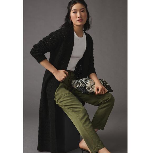 Anthropologie Cardigan Duster Sweater Medium Black NWT - Picture 5 of 5